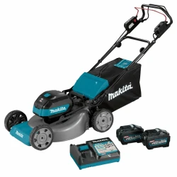 Газонокосилка аккумуляторная MAKITA XGT LM002GT201 (40.0 В, 2 акк., 5.0 А/ч, Li-Ion, шир. 530 мм, выс. 20-100 мм, пластм. корпус, травосборник 70)  LM002GT201