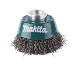Щетка д/шлиф.маш. проволочная чашечная 100 мм MAKITA (для УШМ, d100 мм, толщ. проволоки 0.3 мм, гофрированная, нерж., M14х2)
