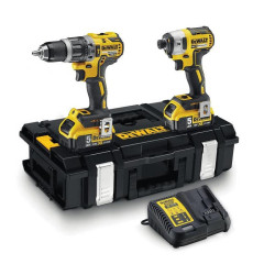 Набор DeWalt : шуруп. уд. DCD796 + гайковёрт DCF887 в чем. DS150 (18V, 2*5.0Ah, 70/205 Нм) DCK266P2