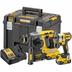 Набор: ГайковёртDeWalt DCK2532P2  DCF887+ Перфоратор DCH273 в TSTAK VI (18V, 2*5.0Ah, 205 Нм/2.1 Дж)  DCK2532P2