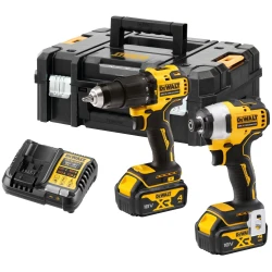 DeWalt DCK2062M2T Набор: Шуруповерт DCD709 + гайковерт DCF809 в TSTAK II (18V, 2*4.0Ah, 65/190Нм)