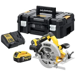 Дисковая пила аккум. DeWalt DCS570P2 в TSTAK VI (18V, 2*5.0Ah, 184x16 мм, пропил: 64 мм, BL-motor) DCS570P2