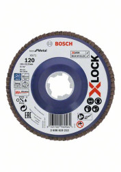 Круг лепестковый  X-Lock 125 мм (G120 / X571 / плоский) Best for Metal 2608619212