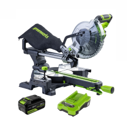 Аккумуляторная торцовочная пила Greenworks GD24MS216 1501707UG