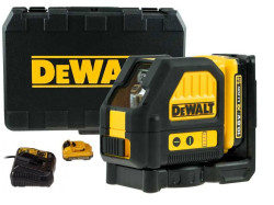 Нивелир лазерный DeWalt DCE088D1R с кр. лучем в чем. TSTAK (12V, 1*2.0Ah, 20 м, 2 луча, ±0,3мм/м)   DCE088D1R