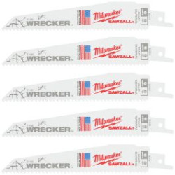 Полотно к сабельной пиле MILWAUKEE  SAWZALL Wrecker  (5 шт / 150 мм / BIM / демонтаж) 48475701