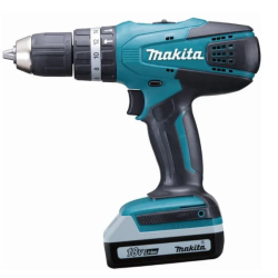 Аккум. ударная дрель-шуруповерт MAKITA HP 457 DW в чем. (18.0 В, 1 акк., 1.5 А/ч Li-Ion, 2 скор., 42 Нм, шурупы до 13 мм)