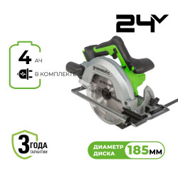 Аккумуляторная дисковая пила Greenworks GD24CS 1500907CUB