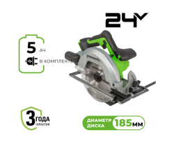 Аккумуляторная дисковая пила Greenworks GD24CS 1500907CUG