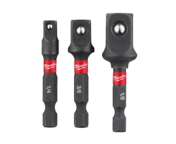 Адаптер ударный для головок Milwaukee Shockwave 3шт 1/4" HEX-1/4" квадратный-3/8" квадратный-1/2" квадратный (4932479228)