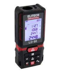 Дальномер лазерный  LD 60  (HD / 60 м / ± 2 мм/м / 2хAAA Ni-MH / Коробка), ELITECH 204769