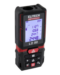 Дальномер лазерный  LD 80  (HD / 80 м / ± 2 мм/м / 2хAAA Ni-MH / Коробка), ELITECH 204770