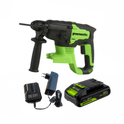 Перфоратор аккумуляторный Greenworks GD24SDS2 3803007CUA