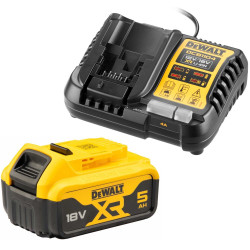 Набор: зарядное устройство DCB1104 (12V/18V) + аккумулятор DCB184 (1*5.0Аh) DeWalt  DCB1104P1