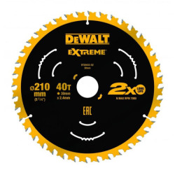 Пильный диск DeWALT Extreme™ C3 Carbide ø210mm 40T  DT20433-QZ