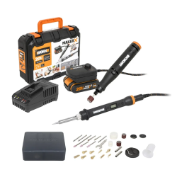 Комплект Гравировальная машинка WX739.9 + Выжигатель WX744.9 WX988