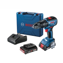 Аккум ударная дрель-шуруповерт BOSCH GSB 18V-50 в чем (180 В, 2 акк, 20 А/ч Li-Ion, 2 скор, 50 Нм, шурупы до 10 мм, сверление в металле до 13 мм