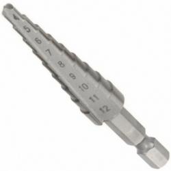 Сверло ступенчатое HSS с прямым желобком, 4-12, 1/4" MAKITA
