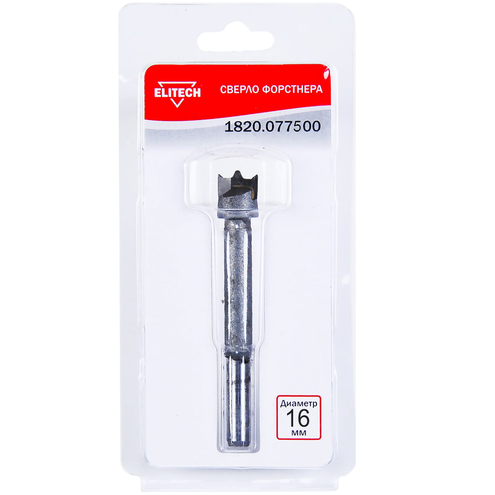 Сверло Форстнера  16 x 78 мм, ELITECH 189177- фото