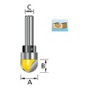 Фреза галтельная MAKITA R6 12,7x25,4x40 / хв 12 мм  (верхний подшипник) D-11140