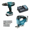 Набор MAKITA Шуруповерт уд. HP488D + Лобзик JV183D (18V, G-Series, 2*1.5Ah,  42 Нм, 65мм) DK18B59Y