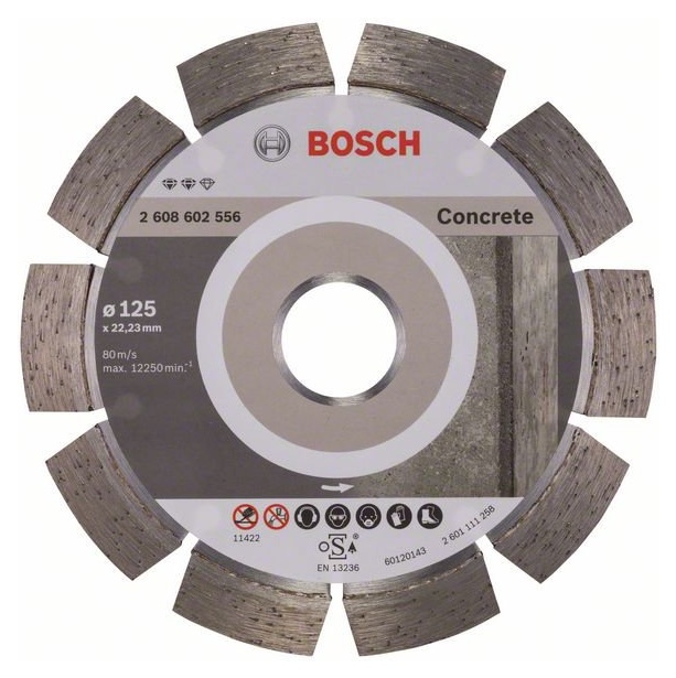 Алмазный отрезной круг Expert for Concrete Bosch 125 x 22,23 x 2,2 x 12 mm (2608602556) Bosch