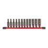 Набор головок 1/4" Hex на планке Milwaukee Shockwave, (12 шт), 4932480453