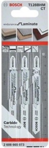 Пилка для лобзика по ламинату T 128 BHM Endurance for Laminate (3шт), BOSCH (2608665073)