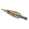 Сверло ступенчатое HSS TiN с спиральным желобком, 4-20, 1/4" MAKITA